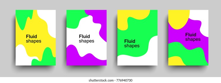 Fluid abstract shapes. For cover, placards, banners, flyers,  presentations and reports. Trendy memphis and hipster design.