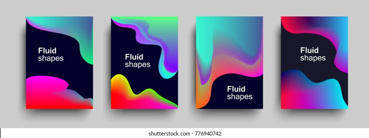 Fluid abstract shapes. For cover, placards, banners, flyers,  presentations and reports. Trendy memphis and hipster design.