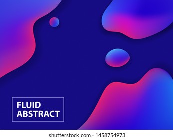 Fluid abstract shapes illustration background