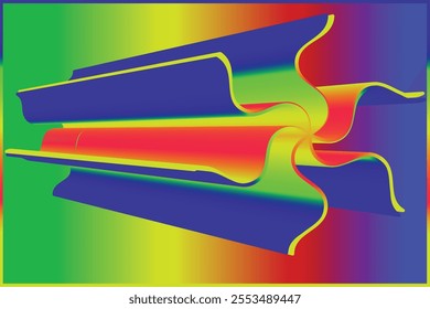Fluid Abstract Star Form in Various Colors-2.eps