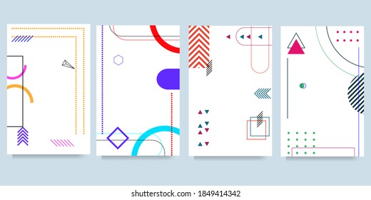 Fluid Abstract templates, cards, color cover set, and creative template sets. Geometric design, fluid, shapes.cover background. Vector eps 10