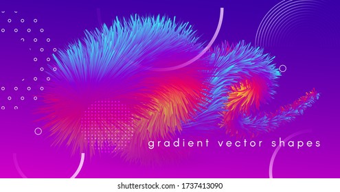 Fluid Abstract. Wave Gradient Template. Vector Futuristic Motion. Bright Fluid Abstract. Neon Dynamic Cover. 3d Movement. Trendy Liquid Wallpaper. Graphic Color Poster. Vibrant Fluid Abstract.