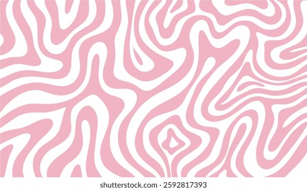 Fluid Abstraction, Interwoven Rose and White Curves Create a Mesmerizing Dance of Delicate Color and Movement Perfect for Backgrounds or Design Elements