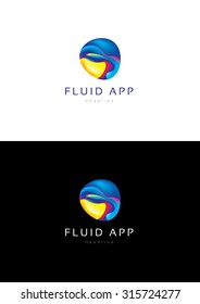 Fluid application logo template.