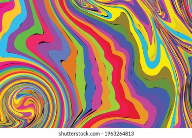 Fluid art. Modern artwork background. Mixture of acrylic paints. Abstract liquid painting marble texture, colorful gradient waves. Vector design for banner, flyer, business card, cover, invitation.