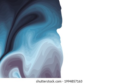 Arte fluido. Fondo artístico moderno. Mezcla de pinturas acrílicas. Resumen de textura de mármol líquido pintado, ondas gradientes coloridas. Diseño de vectores para banner, volante, tarjeta, portada, invitación. Copiar espacio.
