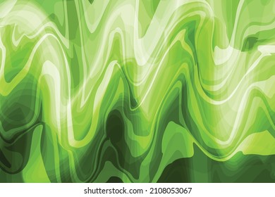 Arte fluido. Fondo artístico moderno. Mezcla de pinturas acrílicas. Resumen de textura de mármol líquido pintado, ondas de degradado verde neón. Diseño de vectores para banner, volante, tarjeta, portada, invitación.