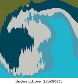 Fluid art. Modern artwork background. Mixture of acrylic paints. Abstract liquid painting marble texture, colorful gradient waves. Vector design for banner, flyer, business card, cover, invitation.