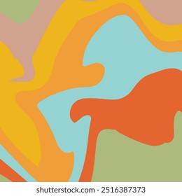 Fluid art. Modern artwork background. Mixture of acrylic paints. Abstract liquid painting marble texture, colorful gradient waves. Vector design for banner, flyer, business card, cover, invitation.