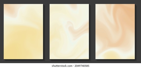 Fluid Art. Moderne Kunstwerke, mit Farbverlauf-Hintergrund. Mischung aus farbiger Spritzflüssigkeit. Abstrakte holografische Textur, Farbverlauf-Wellen. Vektordesign für Banner, Flyer, Karte, Cover, Einladung.