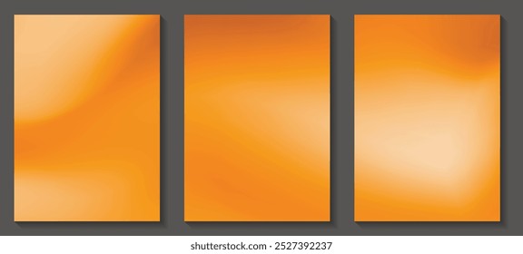 Fluid art. Modern artwork mesh gradient background. Mixture of paint splash liquid. Abstract yellow background, gradient waves, smooth drapery wallpaper. Vector set for banner, postcard, card, cover.