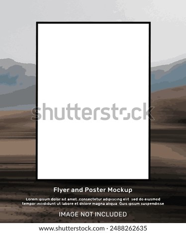 Fluid art poster mockup psd on the photobook template | Perspective view post frame flyer mockup | Posters facebook cover mock up template | Two portrait photo frame brochure or invitation mockups