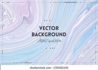 Fluid art texture. Abstract backdrop with iridescent paint effect. Liquid acrylic picture with artistic mixed paints. Can be used for baner or wallpaper. Lavender, blue and white overflowing colors