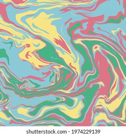 Fluid art texture. Abstract backdrop with swirling paint effect. Liquid acrylic picture with artistic mixed paints. Can be used for baner or wallpaper. red, yellow and blue overflowing colors. EPS