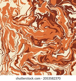 Fluid art texture. Abstract backdrop with iridescent paint effect. Liquid acrylic artwork that flows and splashes. Mixed paints for interior poster. brown and beige overflowing colors