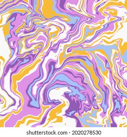 Textura de arte fluido. Fondo abstracto con efecto de pintura giratoria. Imagen acrílica líquida que fluye y se desploma. Pintas mixtas para el afiche interior. colores rosados, azules, grises y amarillos desbordantes