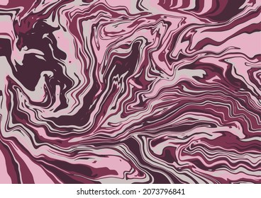 Fluid art texture. Abstract background with swirling paint effect. Liquid acrylic picture that flows and splashes. Mixed paints for interior poster. purple and beige overflowing colors