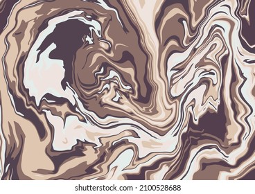 Textura de arte fluido. Fondo abstracto con efecto de pintura giratoria.  Imagen acrílica líquida que fluye y se desploma. Pintas mixtas para el afiche interior. Tonos marrones, beige y grises.