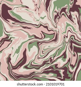 Textura de arte fluido. Fondo abstracto con efecto de pintura giratoria.  Imagen acrílica líquida que fluye y se desploma. Pintas mixtas para el afiche interior. Colores verdes, marrones, rosados y beige irrisorios. 