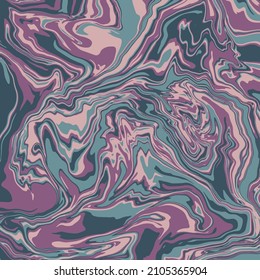Fluid art texture. Abstract background with swirling paint effect. Liquid acrylic picture that flows and splashes. Mixed paints for interior poster. Purple, blue and pink overflowing colors
