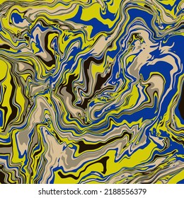 Textura de arte fluido. Fondo abstracto con efecto de pintura giratoria.  Imagen acrílica líquida que fluye y se desploma. Pintas mixtas para el afiche interior. Colores verdes, azules y grises.