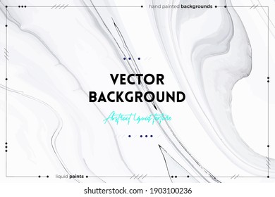 Fluid art texture. Backdrop with abstract iridescent paint effect. Liquid acrylic artwork with flows and splashes. Mixed paints for interior poster. Black, gray and white overflowing colors.