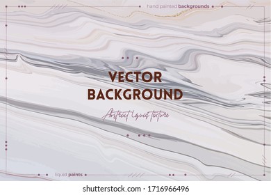 Fluid art texture. Background with abstract mixing paint effect. Liquid acrylic artwork that flows and splashes. Mixed paints for background or poster. Lavender, gray and white overflowing colors