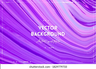 Textura de arte fluido. Fondo con efecto de pintura de mezcla abstracta. Obra de arte acrílico líquida con flujos y salpicaduras. Pintas mixtas para el fondo del sitio web. Colores violetas, azules y rosados.
