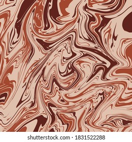 Fluid art texture. Background with abstract mixing paint effect. Liquid acrylic picture that flows and splashes. Mixed paints for interior poster. brown and beige overflowing colors. Vector EPS10.