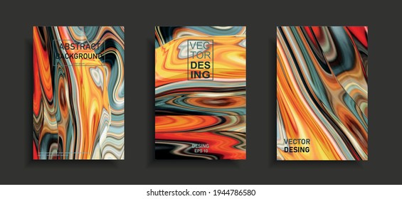 Fluid Art.Abstract colored marble with contemporary modern lines and shapes.Vector EPS 10 illustration