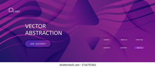 Fluid Background. 3d Flow Shapes Landing Page. Color Dynamic Texture. Wave Digital Illustration. Purple Vibrant Layout. Geometric Fluid Background. Abstract Brochure. Curve Fluid Background.
