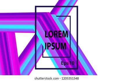 Fluid background. 3D geometric shape. Vector illustration.