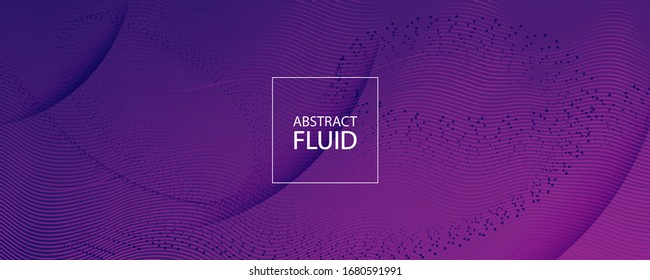 Fluid Background. Abstract Flow Line Wallpaper. Vector Geometric Brochure. Curve Minimal Website. Purple Wavy Elements. Futuristic Fluid Background. 3d Pattern. Wave Fluid Background.