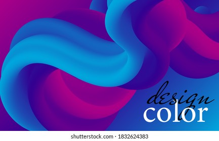 Fluid background. Abstract flow. Trendy poster. Colorful futuristic gradient. 3d fluid banner.
