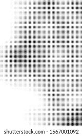 Fluid background, abstract halftone texture, tabloid screen pattern, black and white vector illustration.
