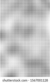 Fluid background, abstract halftone texture, tabloid screen pattern, black and white vector illustration.