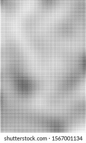 Fluid background, abstract halftone texture, tabloid screen pattern, black and white vector illustration.
