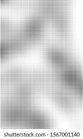 Fluid background, abstract halftone texture, tabloid screen pattern, black and white vector illustration.