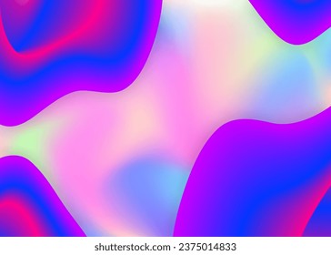Fondo fluido. Certificado luminoso, diseño de tarjeta. Malla gradiente vívida. Fondo holográfico en 3d con moderna combinación de moda. Fondo fluido con elementos dinámicos líquidos y formas.