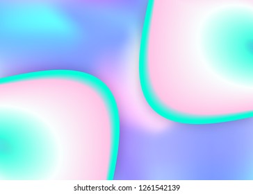 Fluid background. Circle report, poster composition. Vivid gradient mesh. Holographic 3d backdrop with modern trendy blend. Fluid background with liquid dynamic elements and shapes.