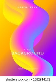 Fluid background with colorful liquid and fluid shape design template for your banner or background