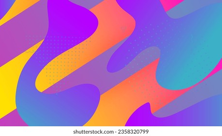 Fluid Background. Commercial Invitation. Mobile Frame. Dynamic Design. Geometric Journal. Purple Memphis Cover. Cool Landing Page. Color Rainbow Flyer. Violet Fluid Background