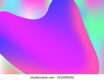 Flüssiger Hintergrund. Kreatives Banner, Titelkomposition. Lebhaftes Farbverlauf-Netz. Holografische 3D-Umgebung mit moderner Trendmischung. Flüssiger Hintergrund mit flüssigen dynamischen Elementen und Formen.