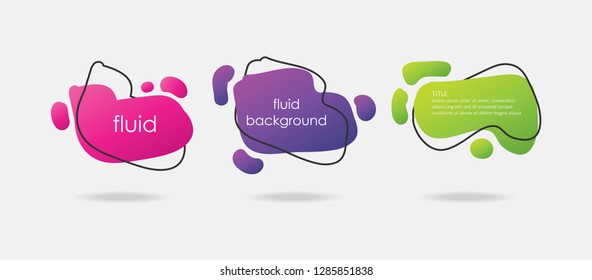 Fluid Background with Dark Line Sets. Abstract and Dynamic Shape Vector Design Isolated on White Background.