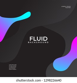 Fluid background with dark and white color background. colorful fluid design for your vector wallpaper.