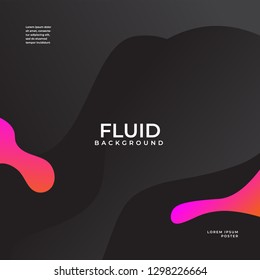 Fluid background with dark and white color background. colorful fluid design for your vector wallpaper.