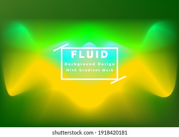 Fluid Background Design With Golden and Green Magical Color Theme. Great for Backgrounds, templates, wallpapers, web designs, book covers, and other purposes.