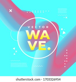 Fluid background design with memphis element for your poster, calendar, brochure or wallpaper.