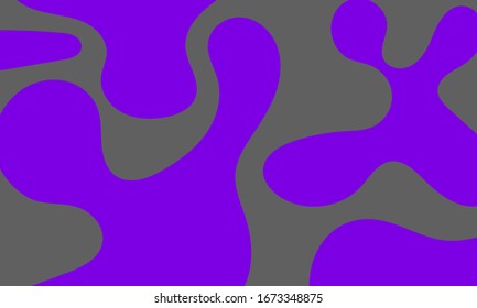 Fluid Background. Doodle Elements. Abstract Flow. Lilac Wallpaper. Vector.