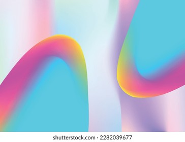 Fluid background. Futuristic report, flyer composition. Holographic 3d backdrop with modern trendy blend. Vivid gradient mesh. Fluid background with liquid dynamic elements and shapes.